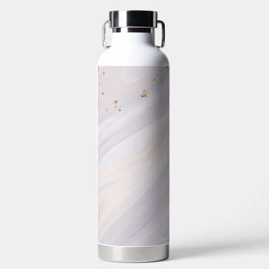 大理石パステルストーンテクスチャグリッター水彩 ウォーターボトル (正面)