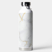 大理石パステルストーンテクスチャグリッター水彩 ウォーターボトル (左面)