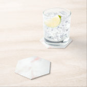 大理石パステルストーンテクスチャグリッター水彩 ペーパーコースター (インサイチュ)