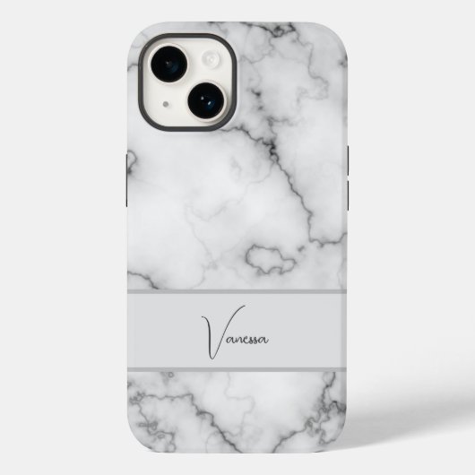 大理石パターンの個人用設定 Case-Mate iPhoneケース (裏面)