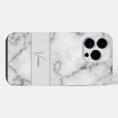 大理石パターンの個人用設定 iPhoneケース (裏面横)