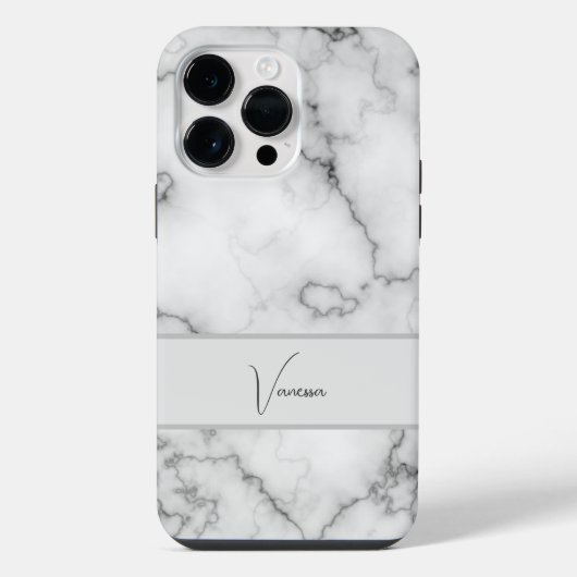 大理石パターンの個人用設定 iPhoneケース (裏面)