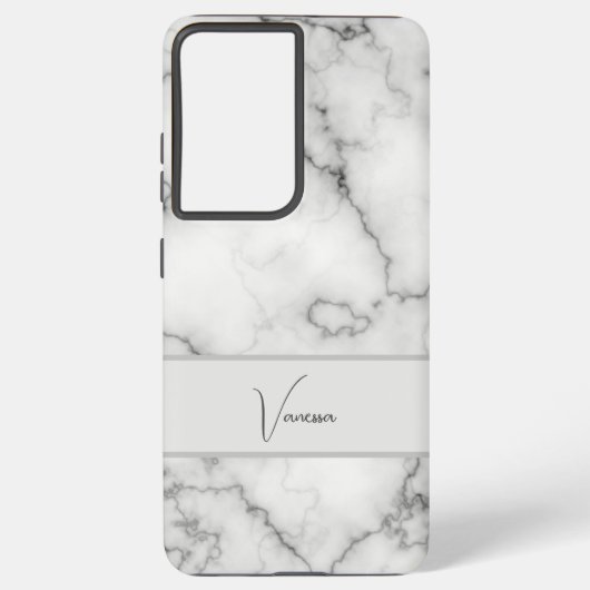 大理石パターンの個人用設定 SAMSUNG GALAXYケース (裏面)