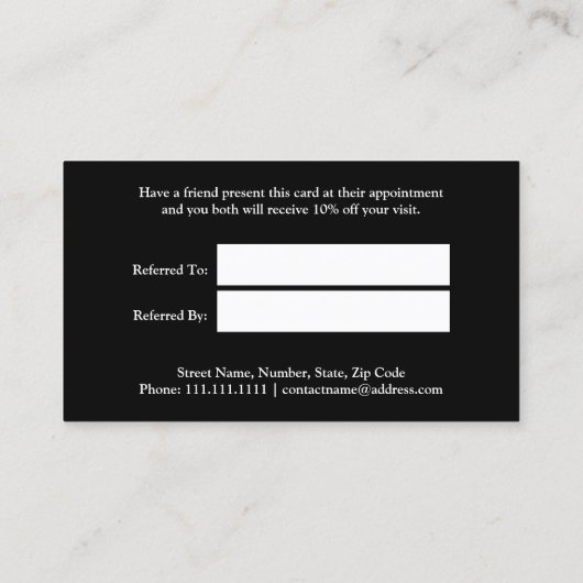 大理石パターンの紹介カード 紹介カード (裏面)