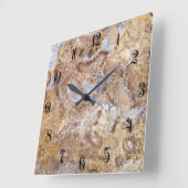 大理石パターンの背景 スクエア壁時計 (傾斜)