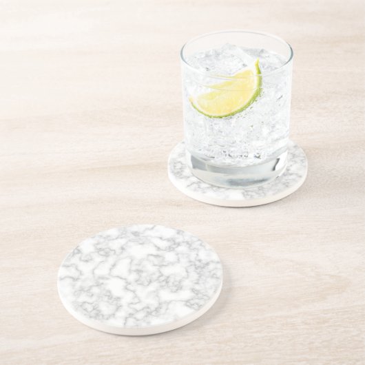 大理石パターングレー白マーリング石背景 コースター (側面)