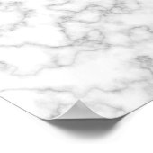 大理石パターングレー白マーリング石背景 ポスター (角)