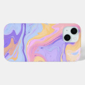 大理石パターンパープルピンクカラフル抽象芸術 Case-Mate iPhoneケース (裏面 (横))