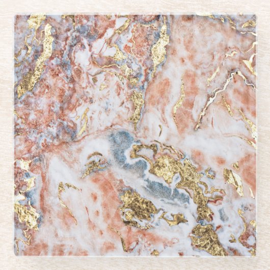 大理石パターン ガラスコースター (正面)