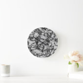  大理石パターン  ラウンド壁時計 (ホーム)