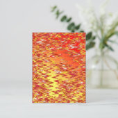 大理石パッチタイトスワールデジタルアートポストカード ポストカード (スタンド正面)