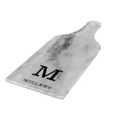 大理石パパーソナライズされたターンの姓モノグラム カッティングボード (角)
