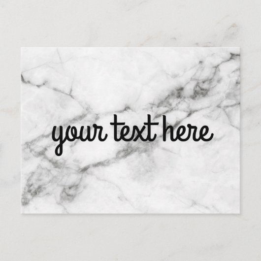 大理石パーソナライズされたはがき ポストカード (正面)