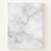 大理石パーソナライズされたエレガントモノグラムと名前 ノートブック (裏面)