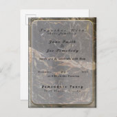 大理石パーソナライズされたエレガント石 インビテーションポストカード (正面/裏面)