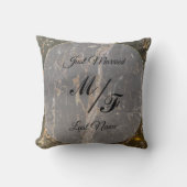 大理石パーソナライズされたエレガント石 クッション (正面)