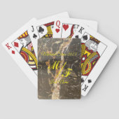 大理石パーソナライズされたエレガント石 トランプ (裏面)