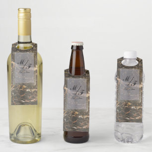 大理石パーソナライズされたエレガント石 ボトルネックタグ