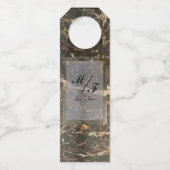 大理石パーソナライズされたエレガント石 ボトルネックタグ (正面)