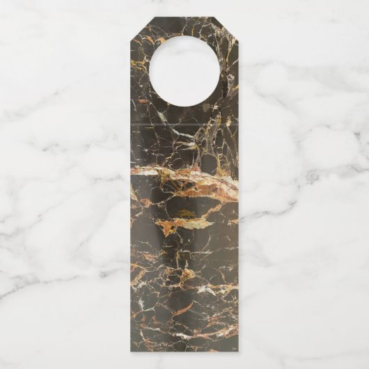 大理石パーソナライズされたエレガント石 ボトルネックタグ (裏面)