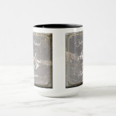 大理石パーソナライズされたエレガント石 マグカップ (中央)