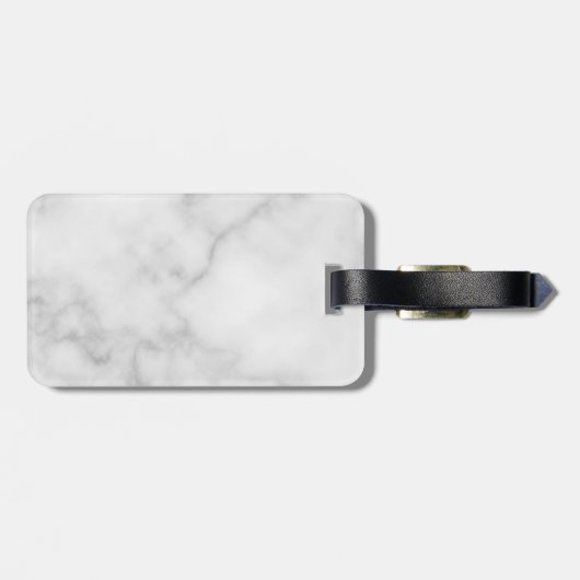 大理石パーソナライズされたグロムスマンの名前とモノグラム ラゲッジタグ (裏面横)