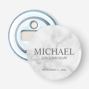 大理石パーソナライズされたグロムスマンの名前とモノグラム 栓抜き