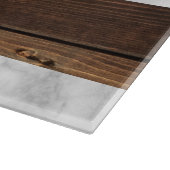 大理石パーソナライズされた及び木材モノグラムイニシャル カッティングボード (角)