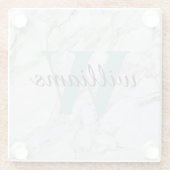 大理石パーソナライズされた引っ越し祝いパーティーギフトコースター ガラスコースター (裏面)