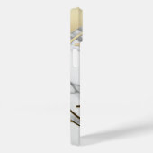 大理石パーソナライズされた&金ゴールドモノグラムiPhoneケース Case-Mate iPhoneケース (裏面 / 右)