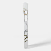 大理石パーソナライズされた&金ゴールドモノグラムiPhoneケース Case-Mate iPhoneケース (裏面 / 左)