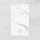 大理石ピンクのブラシストロークのロ感謝していゴの順序 名刺 (裏面)