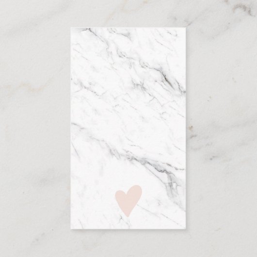 大理石ピンクのブラシストロークのロ感謝していゴの順序 名刺 (裏面)