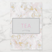 大理石ピンクの金ゴールドラベル整理キッチン フードラベル (シングルラベル)