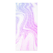 大理石ピンクパープルグリッター結婚タイポグラフィのメニュー ラックカード (裏面)