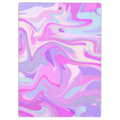 大理石ピンクパープルターコイズ クリップボード (裏面)