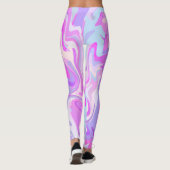 大理石ピンクパープルターコイズ レギンス (裏面)