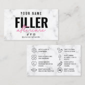 大理石ピンクフィラー命令アフターケアカード 名刺 (正面/裏面)