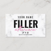 大理石ピンクフィラー命令アフターケアカード 名刺 (正面)