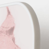 大理石ピンクモノグラムイニシャル名 ピックルボールラケット (左詳細)