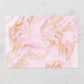 大理石ピンクローズメイクアップ美しい証明書贈り物 (裏面)