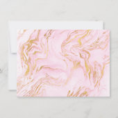 大理石ピンクローズメイクアップ美しい証明書贈り物 (裏面)