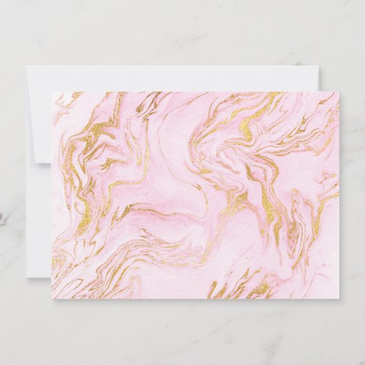 大理石ピンクローズメイクアップ美しい証明書贈り物 (裏面)