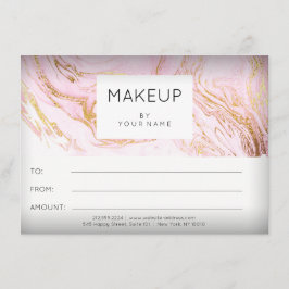 大理石ピンクローズ メイクアップ ビューティー認定証  ギフト1