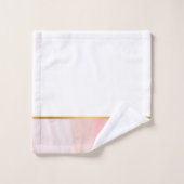 大理石ピンク金ゴールドバスルーム用タオルセット バスタオルセット (ウォッシュタオル)