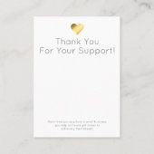 大理石ピンク金ゴールド枠イヤリング表示包装 名刺 (裏面)