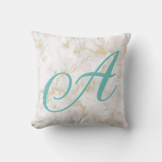 大理石ピンク金ゴールド柄ピローアクセサリー クッション