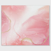 大理石ピンク(グリッター付)オールパーポゼント  ラッピングペーパー (フラット)