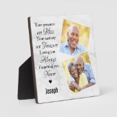 大理石ファミリーフォト悔やみや弔慰記念記念キープサケ フォトプラーク (正面)