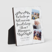 大理石ファミリーメモリアル3枚フォトキープサケ フォトプラーク (正面)